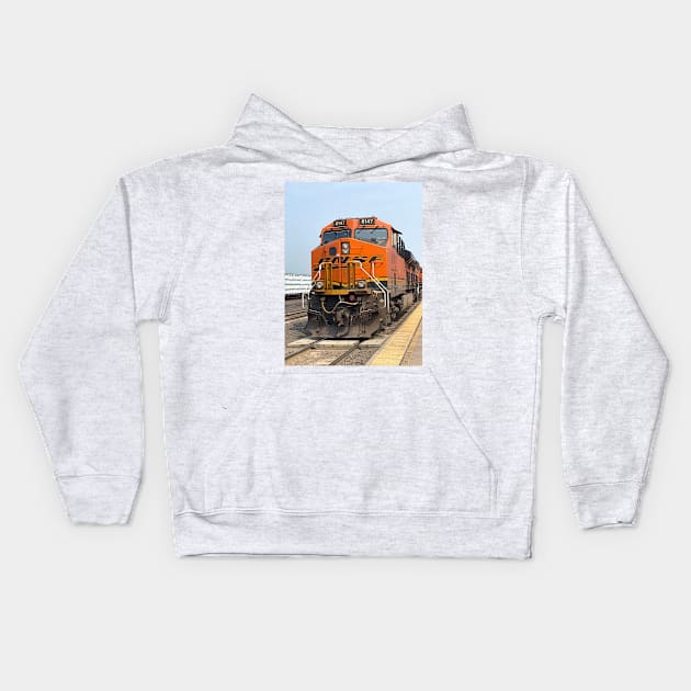 Train, Whitefish, Montana Kids Hoodie by ephotocard